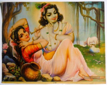 Radha Krishna 42 Hinduismus Ölgemälde